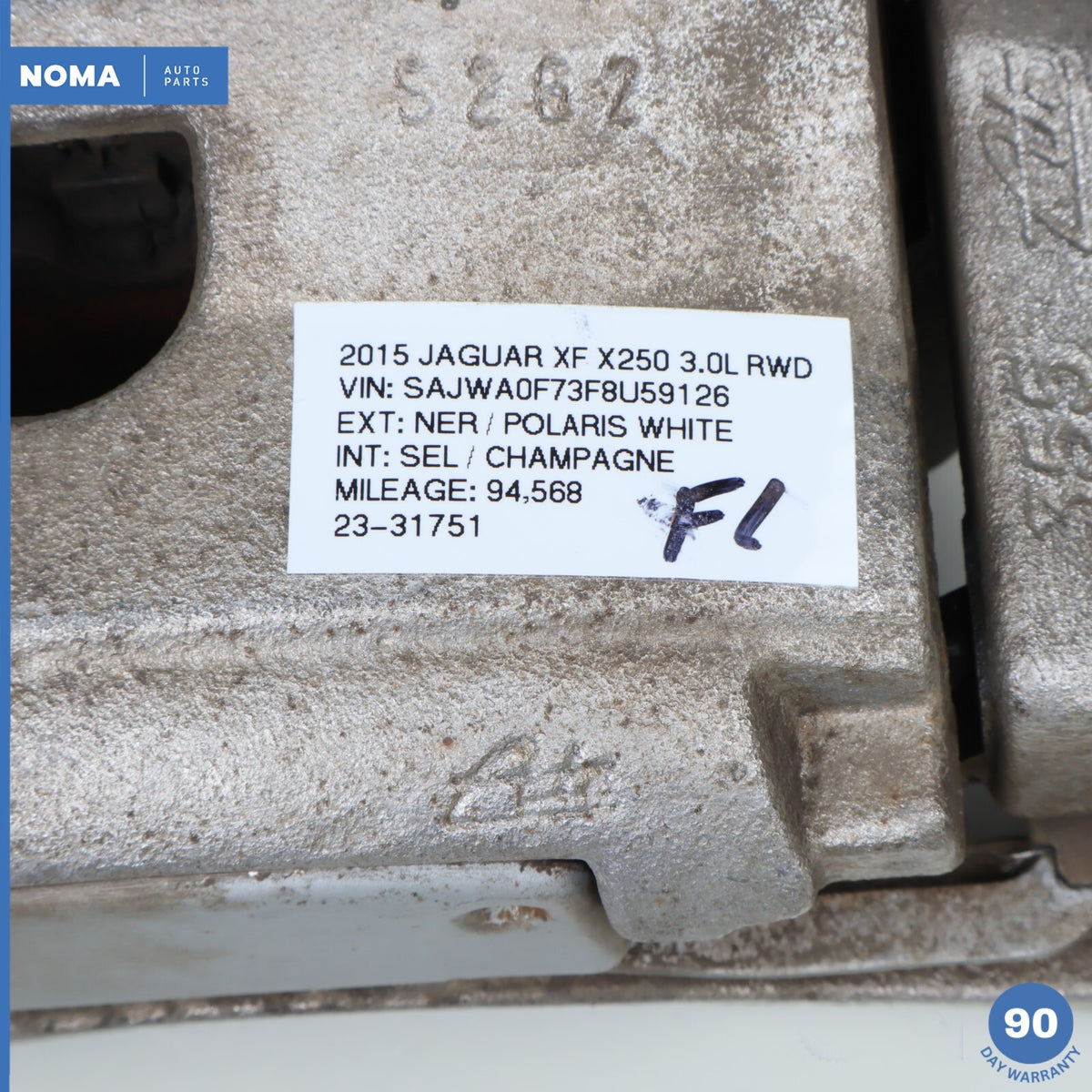 10-15 Jaguar XF X250 3.0L S/C Front Left Side Brake Caliper CW932B302AA OEM - photo 14