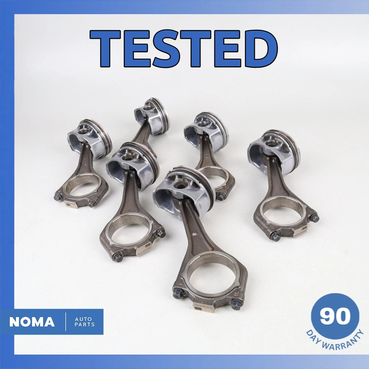 13-21 Jaguar X351 XJ XE XF 3.0L AJ126S Engine Piston Connecting Rod Set OEM - photo 1