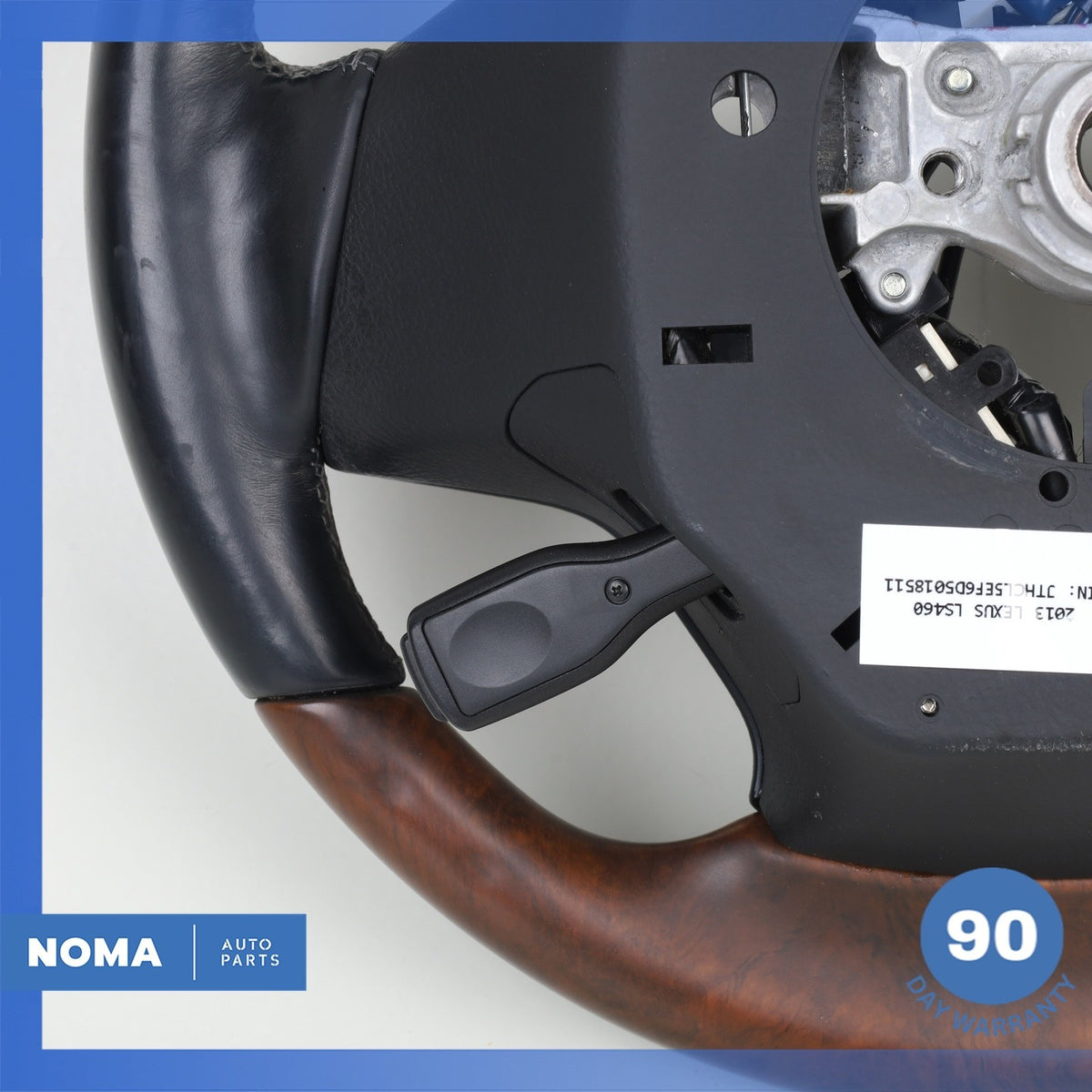13-17 Lexus USF40 LS460 Steering Wheel Wood Trim Black 45100-50500 OEM - photo 16