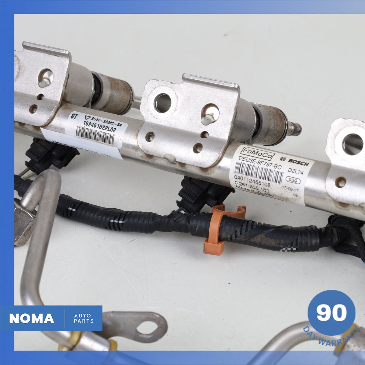 14-17 RR Evoque L538 2.0 Engine Motor Fuel Injector Rail w/ Injectors OEM - photo 4