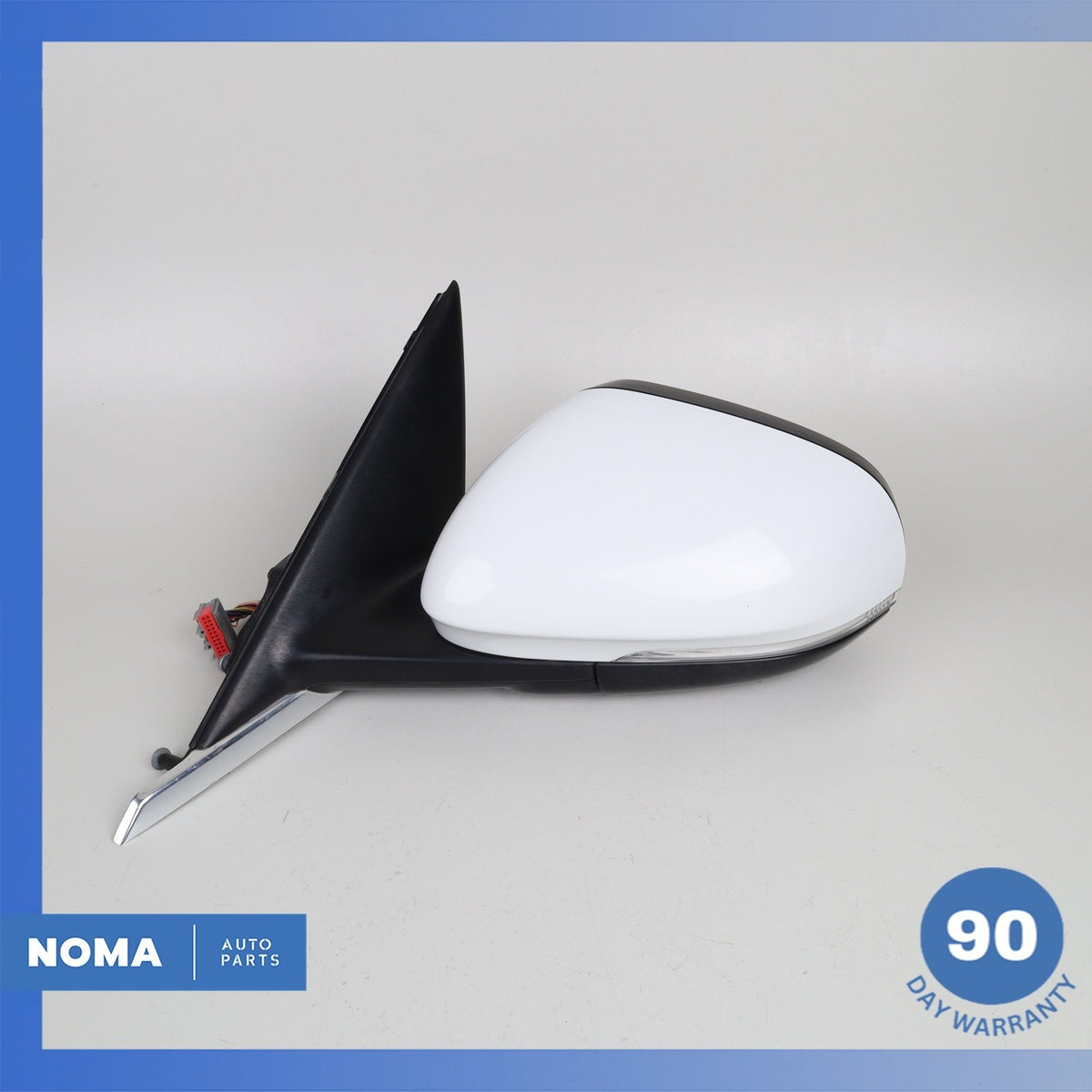 10-15 Jaguar X250 XF XFR Left Driver Rear View Mirror w/ Blind Spot White OEM - photo 12
