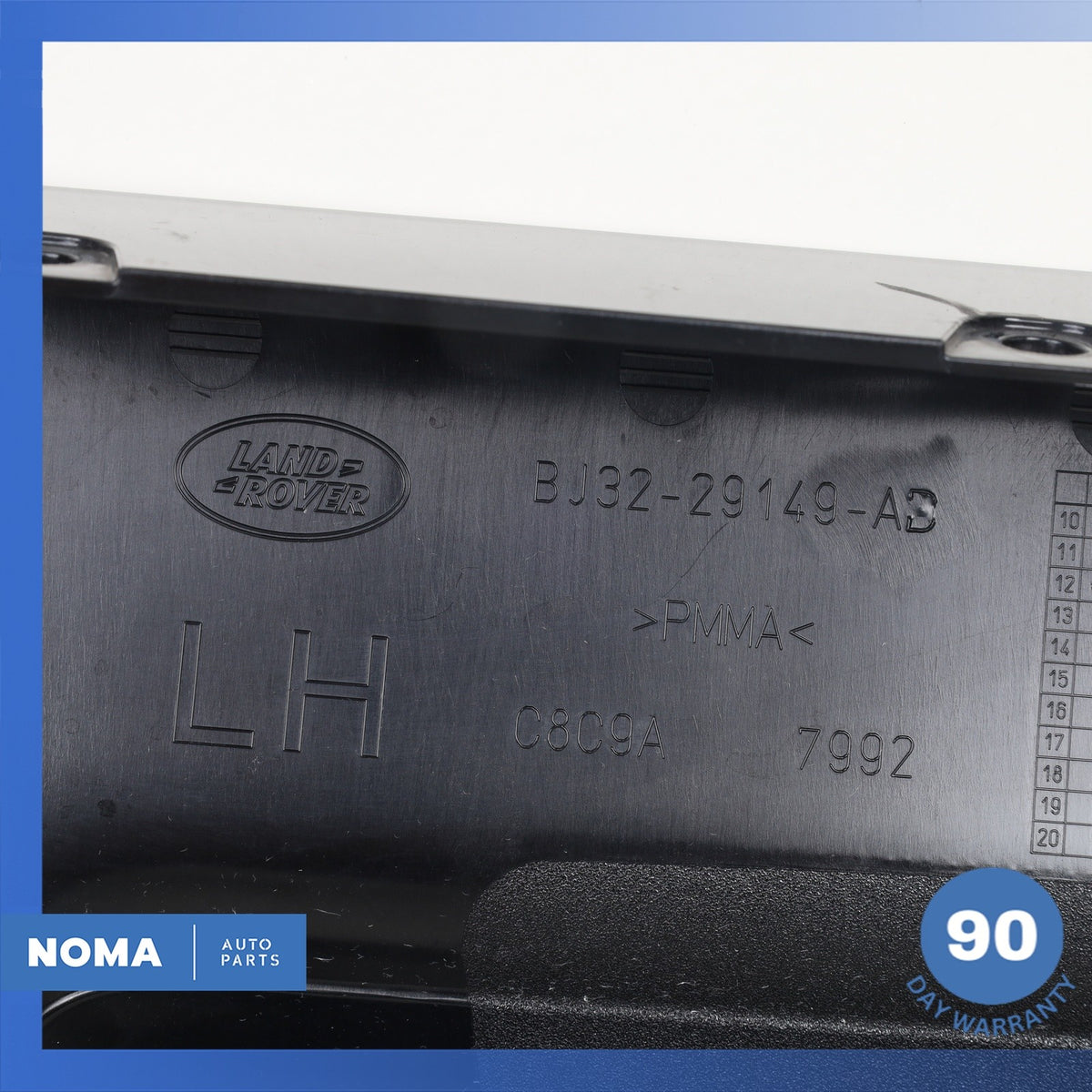 12-13 LR Range Rover Evoque L538 Rear Left Driver Exterior D-Pillar Molding OEM - photo 9
