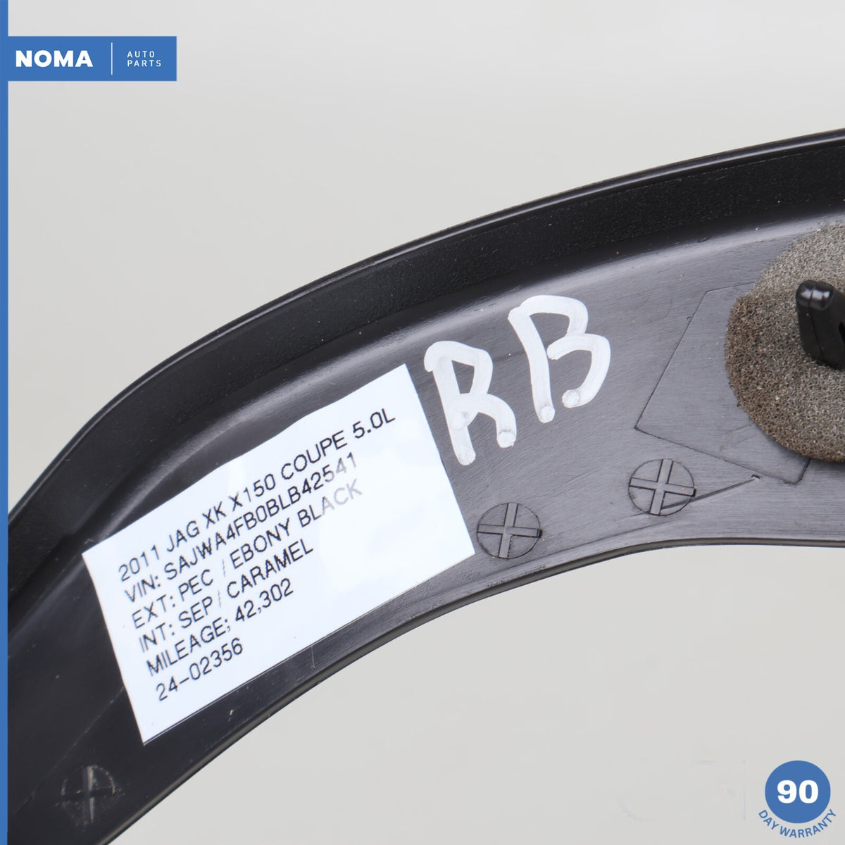07-15 Jaguar XKR XK X150 Front Right Side Door Frame Trim Seal 6W83281K28AD OEM - photo 16