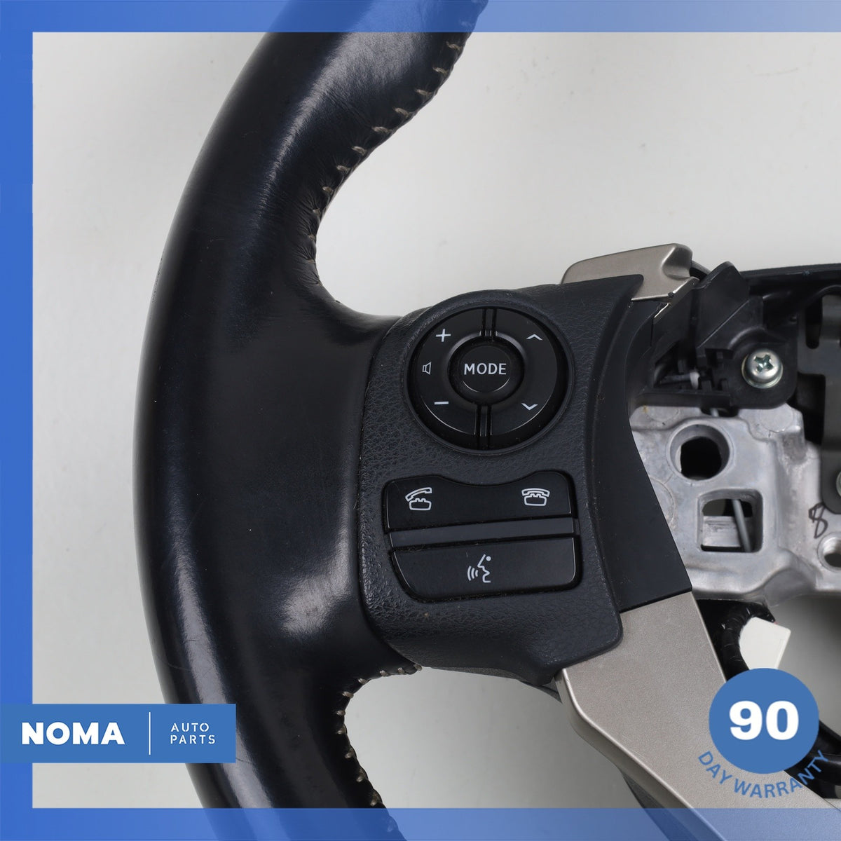 14-17 Lexus ZWA10 CT200h Leather Steering Wheel w/ Switches Black OEM - photo 4