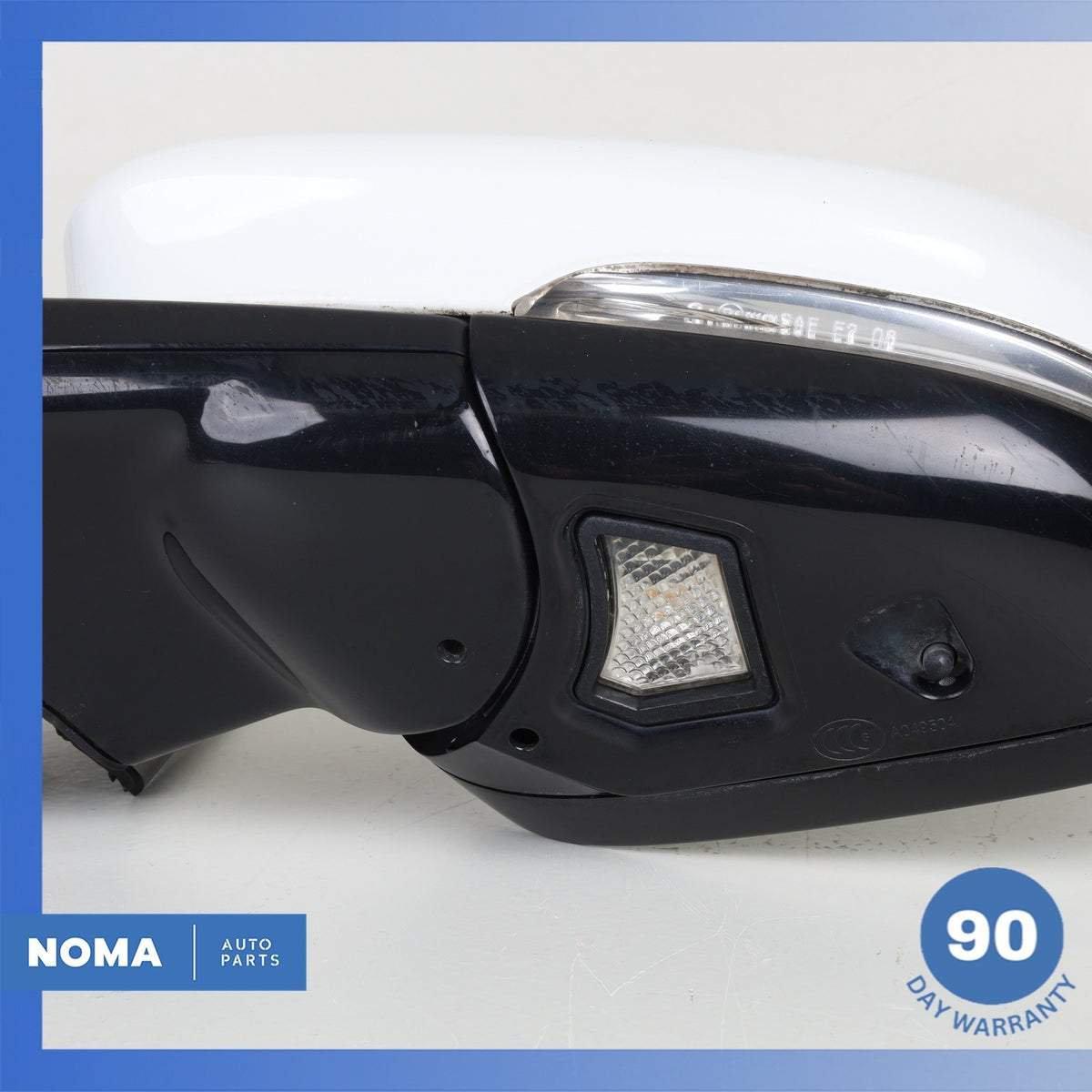 10-15 Jaguar X250 XF XFR Left Driver Rear View Mirror w/ Blind Spot White OEM - photo 18