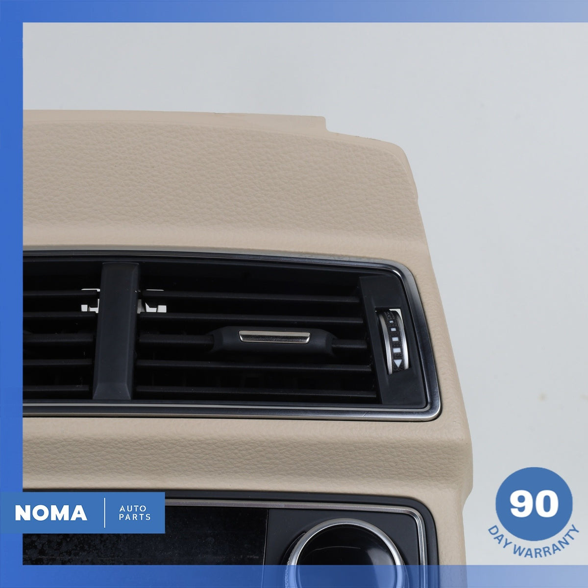 17-19 Audi 4M Q7 Rear Center Console A/C Vent Climate Switch Trim Beige OEM - photo 4