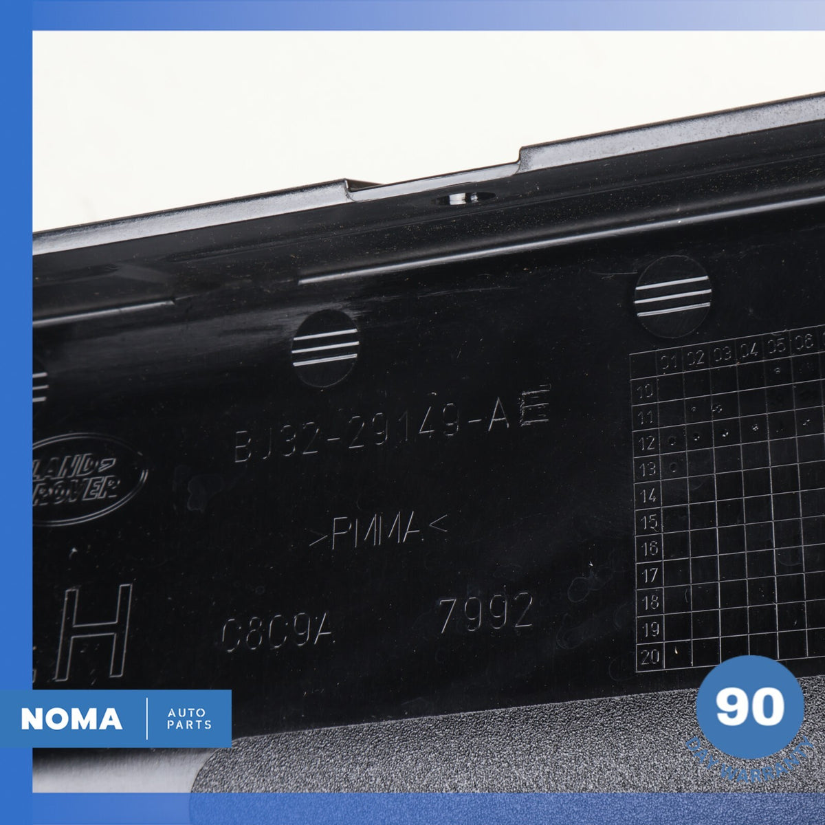 12-13 LR Range Rover Evoque L538 Rear Left Driver Exterior D-Pillar Molding OEM - photo 19