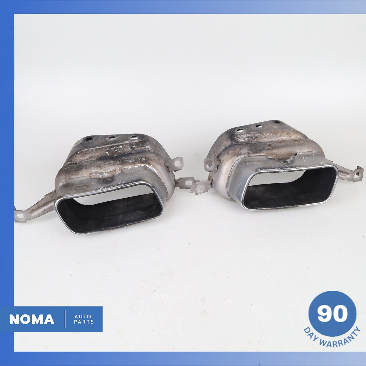BMW F02 750i 740i Rear Left & Right Side Exhaust Muffler Tip Set OEM - photo 1