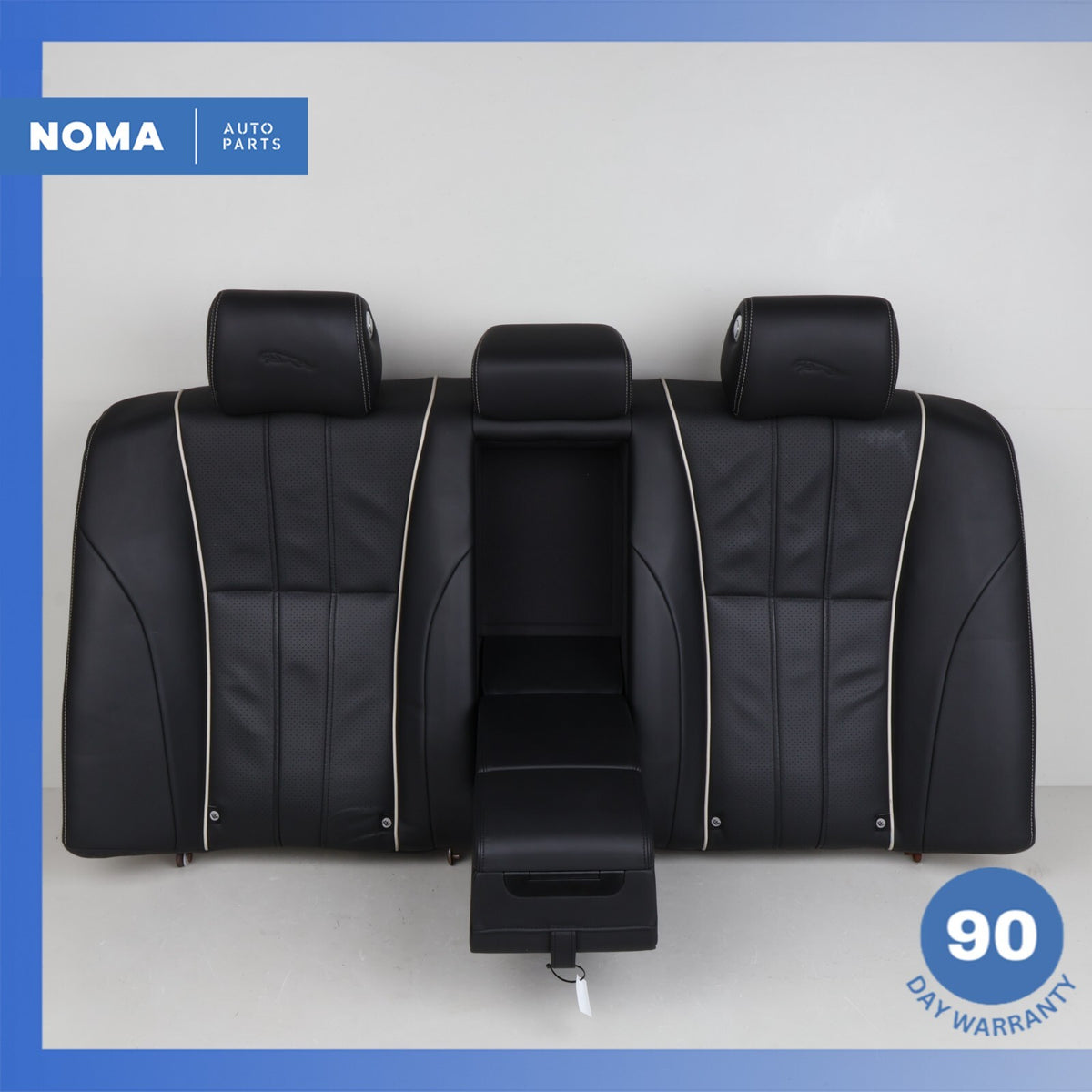 10-19 Jaguar X351 XJ XJR XJL Rear Top Upper Seat Cushion Black w/ Headrests OEM - photo 8