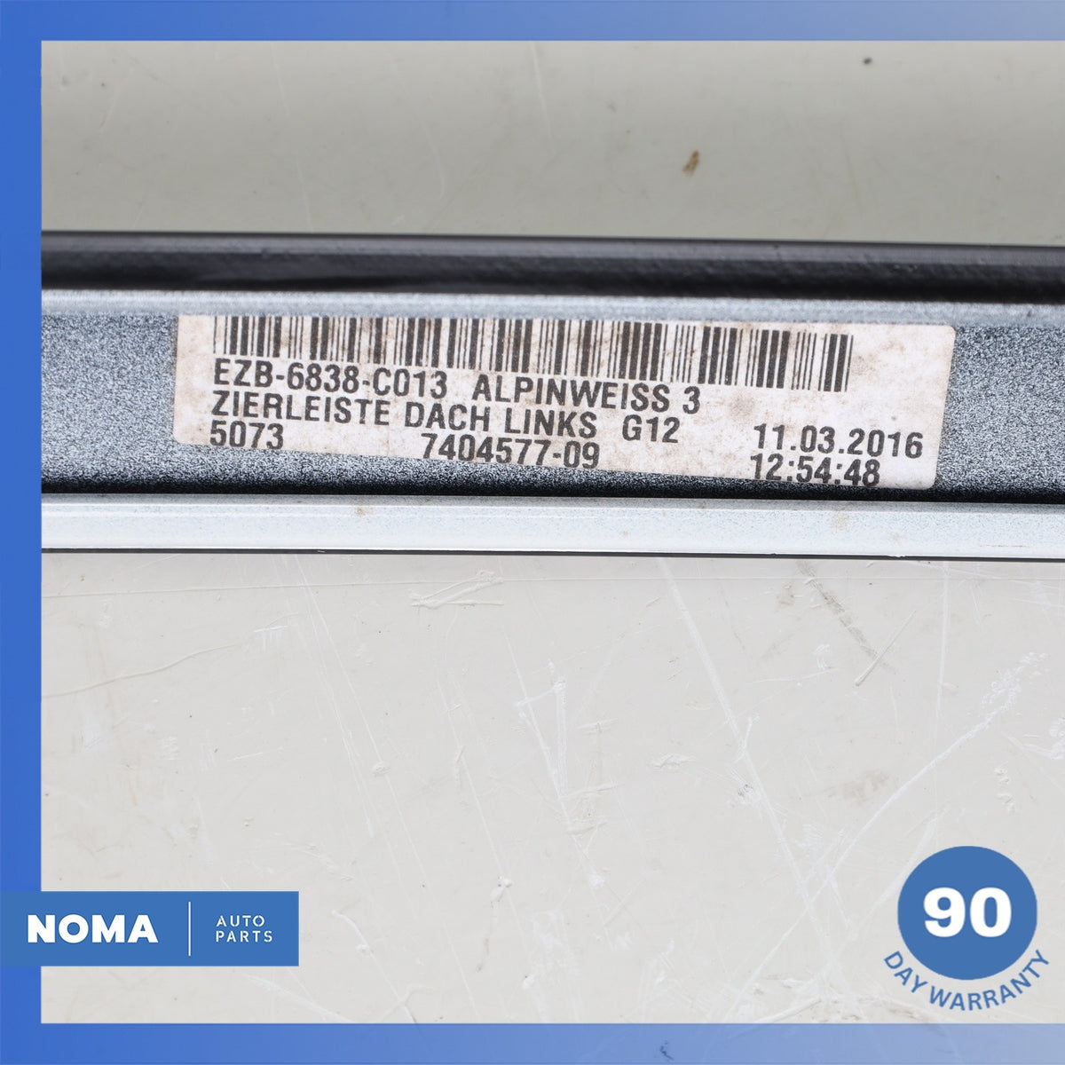 16-22 BMW G12 740i 750i M760i Left Roof Rail Molding White 51137410315 OEM - photo 18