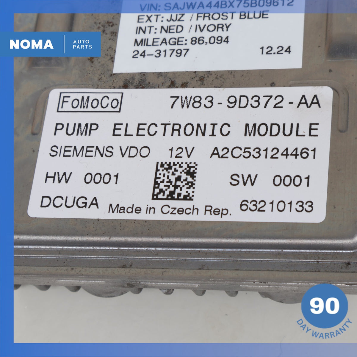 07-24 Jaguar X150 XK F-Type XF Gas Fuel Pump Control Module 7W839D372AA OEM - photo 6