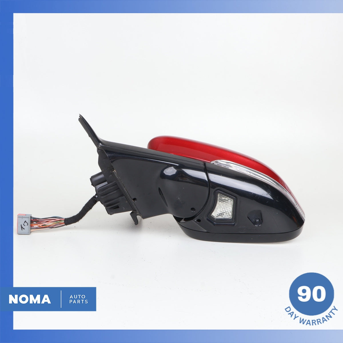 10-19 Jaguar X351 XJ XJR Left Side Rear View Door Mirror w/ Blind Spot Red OEM 7 - photo 11