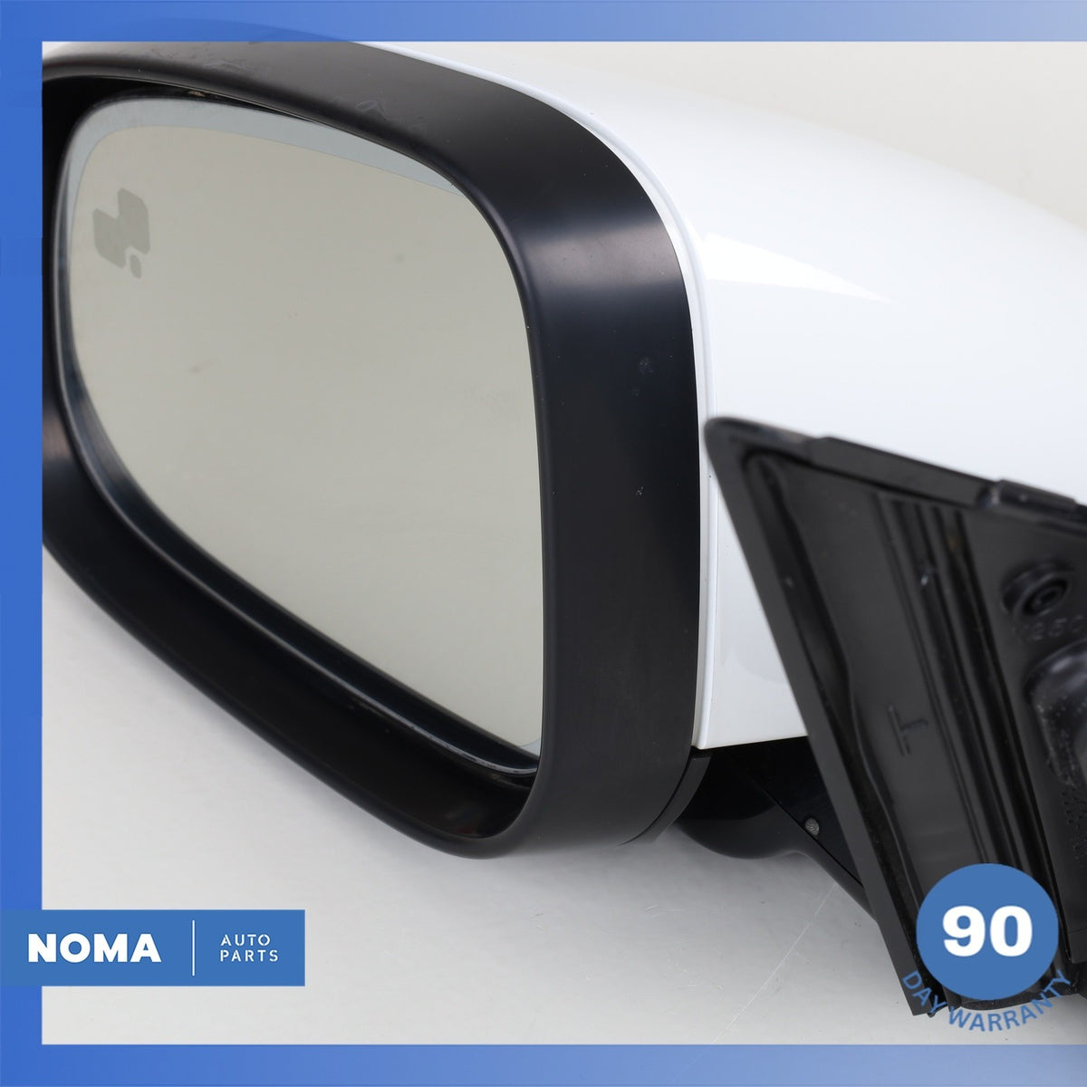 10-15 Jaguar X250 XF XFR Left Driver Rear View Mirror w/ Blind Spot White OEM - photo 9