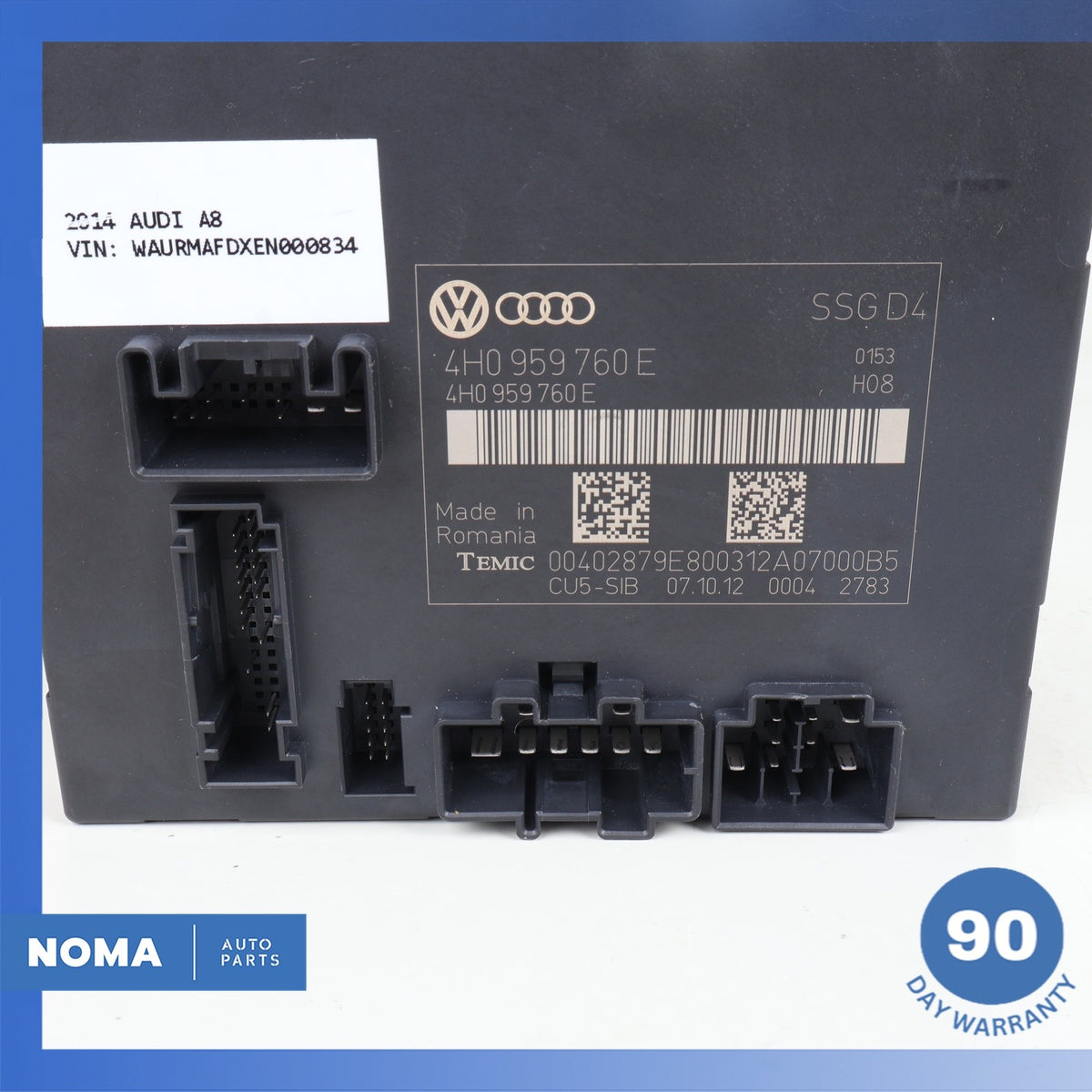 2014 Audi D4 A8 Front Left or Right Side Seat Control Module 4H0959760E OEM - photo 7