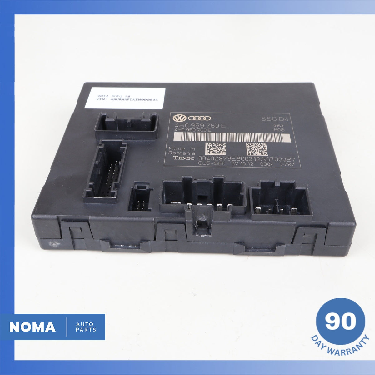 2014 Audi D4 A8 Front Left or Right Side Seat Control Module 4H0959760E OEM - photo 2