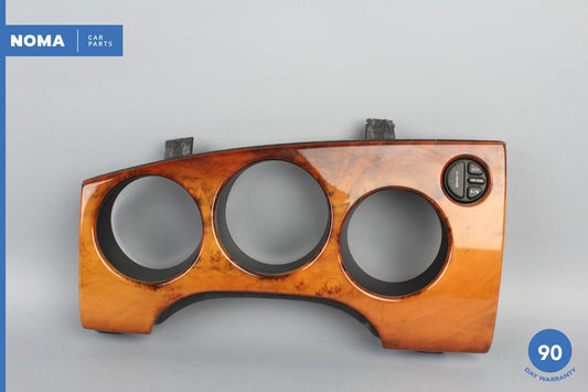 97-98 Jaguar XK8 X100 Left Side Dash Instrument Cluster Bezel w/ Switch Wood OEM - photo 1