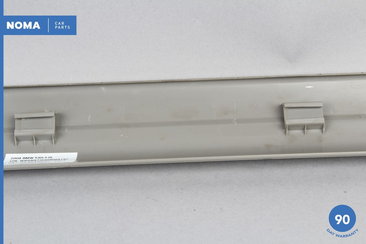 04-10 BMW 530i E60 E61 Front Right Passenger Side Door Sill Scuff Trim Grey OEM - photo 7