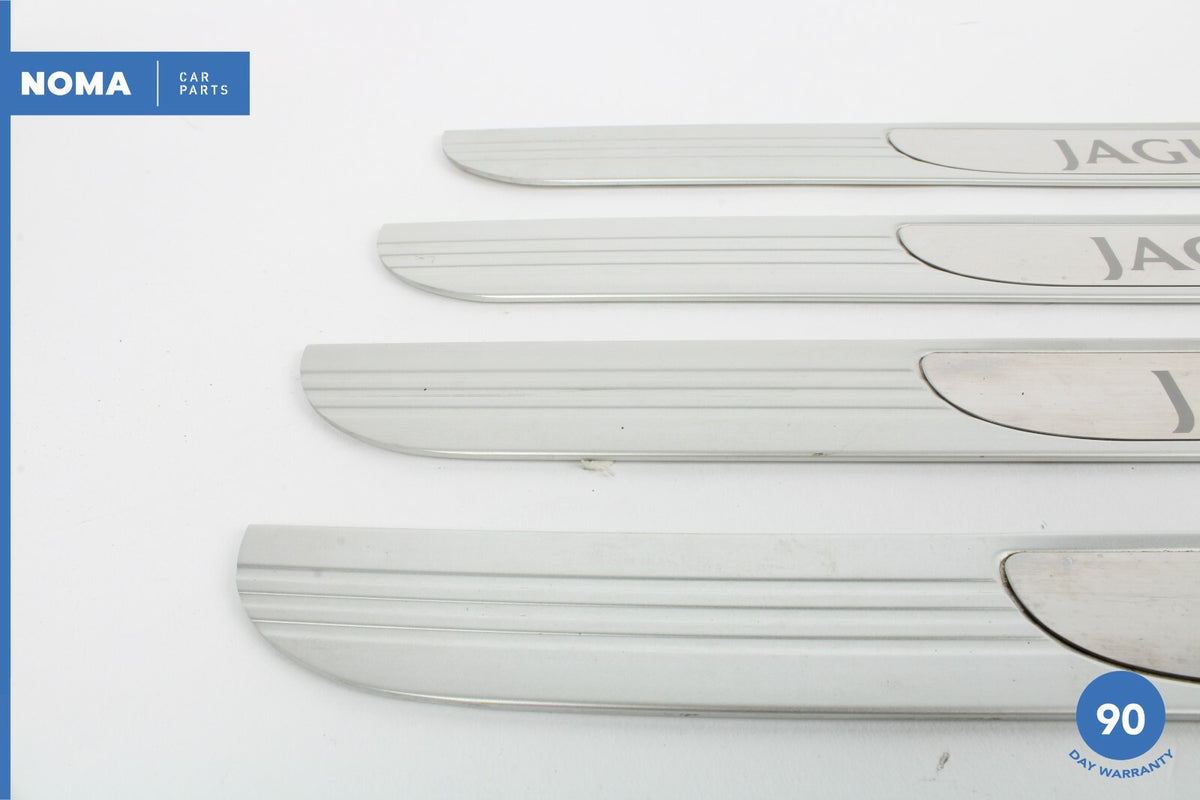 05-09 Jaguar XJ8 Vanden Plas X350 LWB Door Tread Scuff Plate Trim Set Of 4 OEM - photo 4