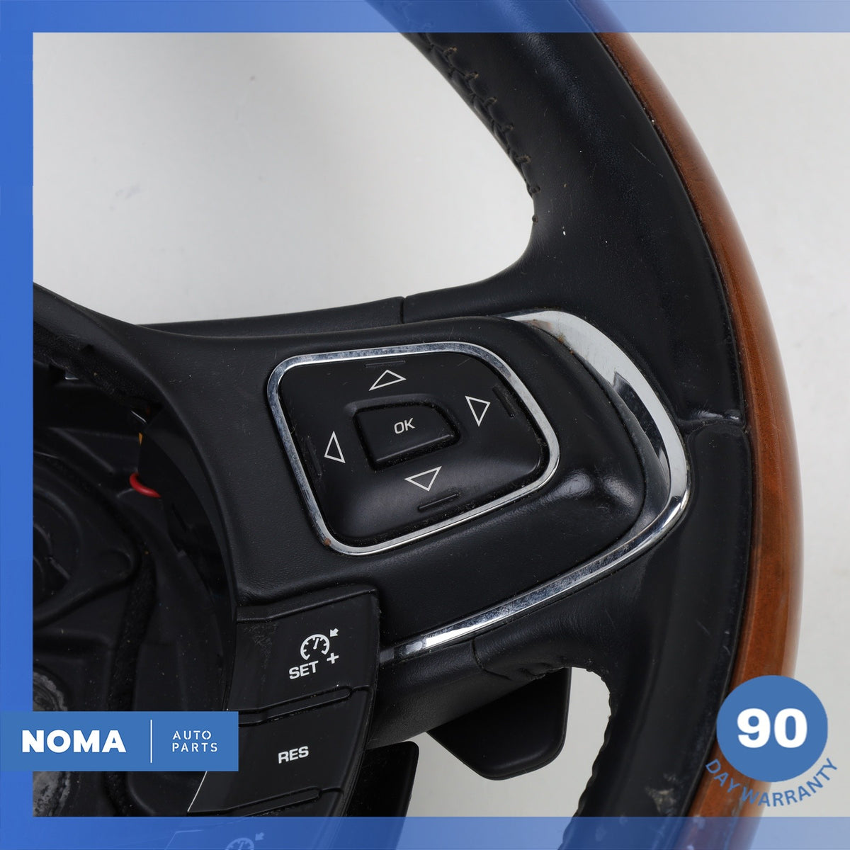 10-19 Jaguar X351 XJ XJL XJR Steering Wheel w/ Paddle Shifters Wood OEM - photo 2