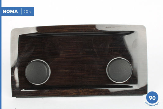 04-10 BMW E60 Rear Center Console Lighter Power Outlet Trim Panel Wood OEM - photo 1