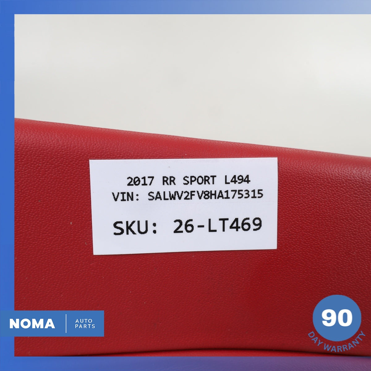 13-22 Range Rover Sport L494 L462 Front Left Driver Seat Armrest Red OEM - photo 11