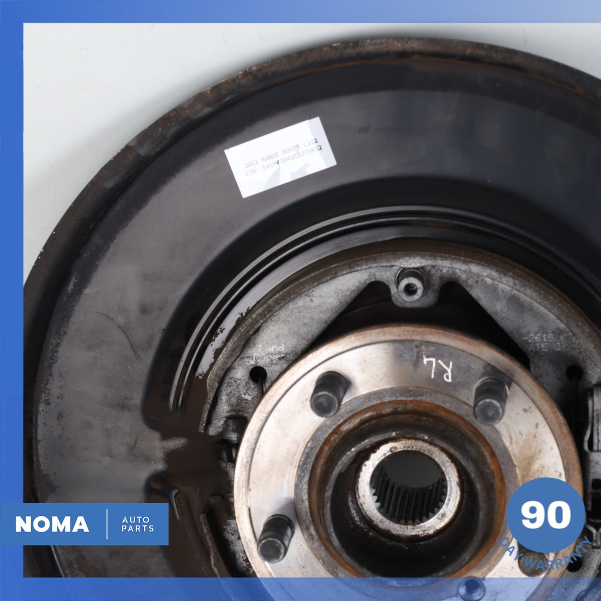 10-12 Land Rover Range Rover L322 Rear Left Spindle Knuckle Hub w/ Shield OEM - photo 4