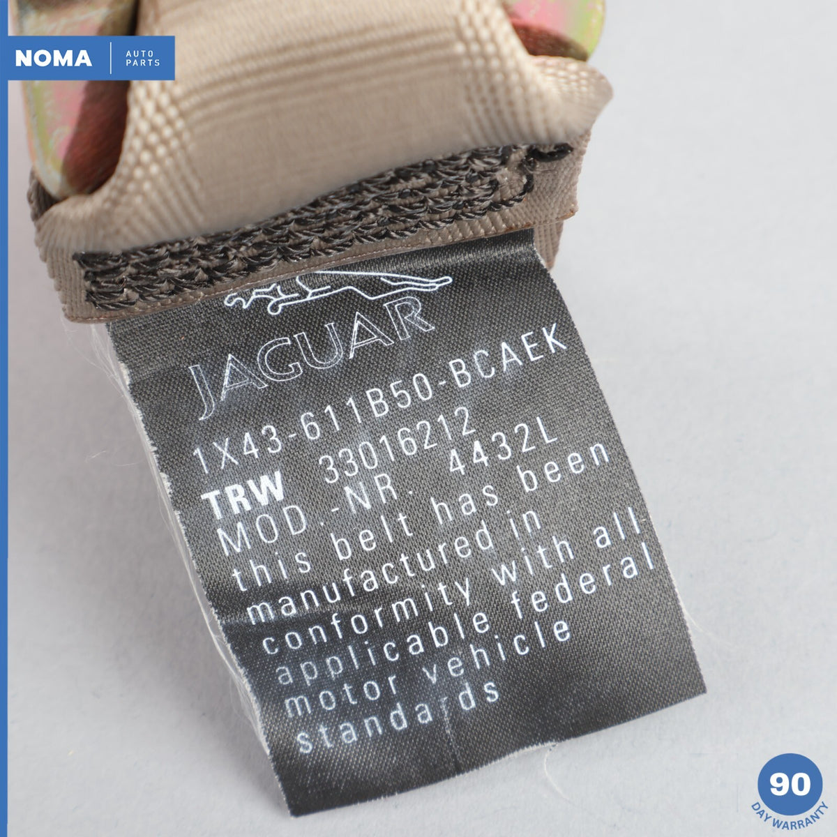 02-04 Jaguar X-Type X400 Rear Right Seat Belt Retractor 1X43611B50BC AEK OEM - photo 6