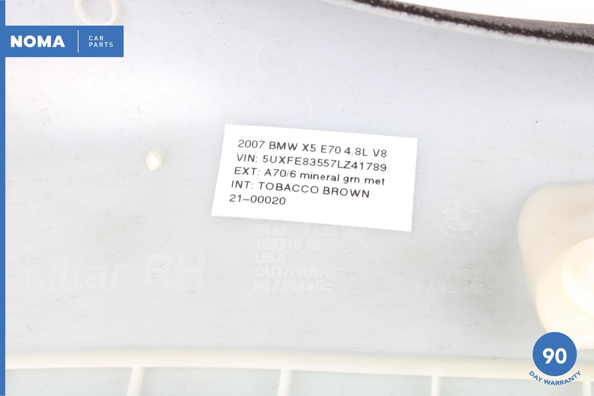 07-13 BMW X5 E70 Front Right Passenger Side A-Pillar Trim Cover 7129750 OEM - photo 10