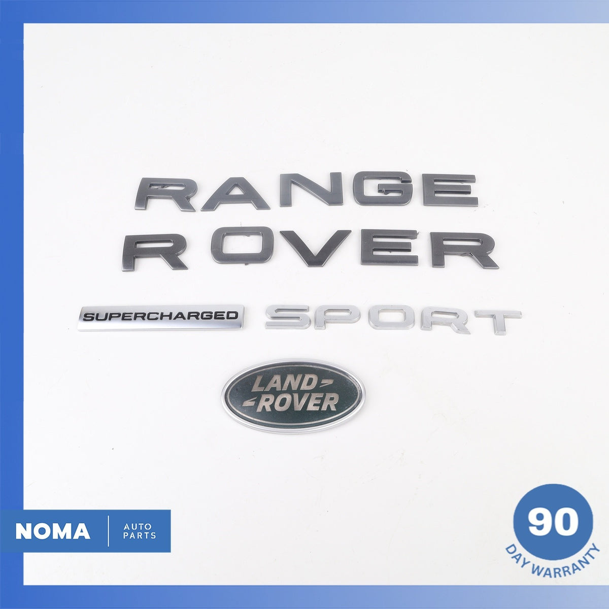18-22 Range Rover Sport L494 Supercharged Trunk Boot Logo Badge Emblem Set OEM - photo 1
