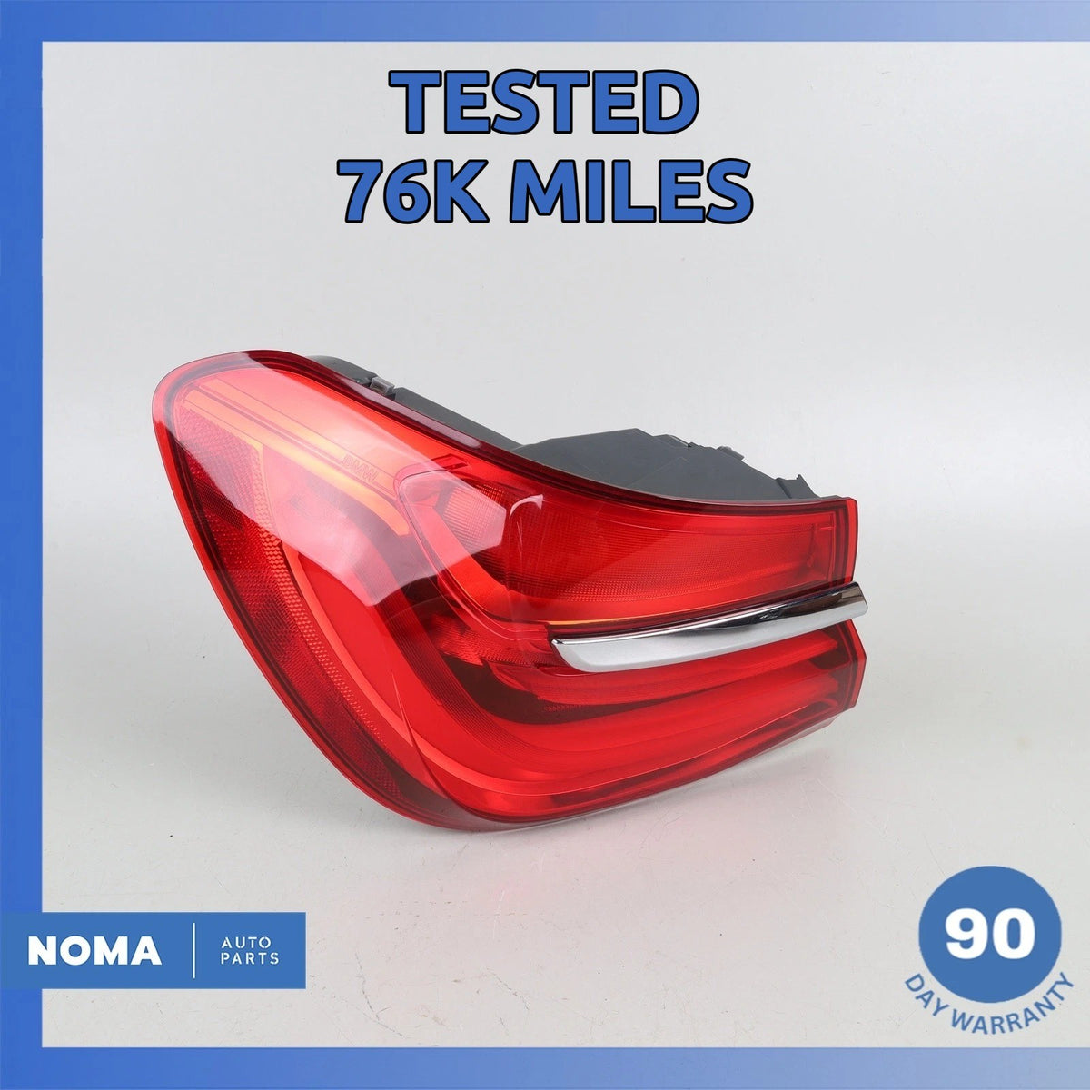 16-19 BMW G12 740i 750Li Rear Left Outer Light Lamp LED w/ Molding OEM 76k - photo 1