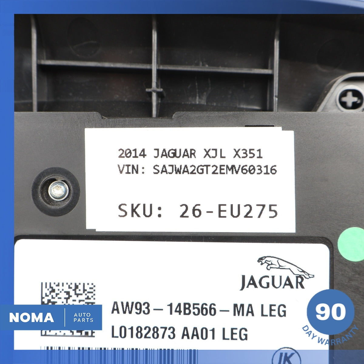 10-19 Jaguar X351 XJL XJ Front Right Side Seat Control Switch w/ Trim Black OEM - photo 10