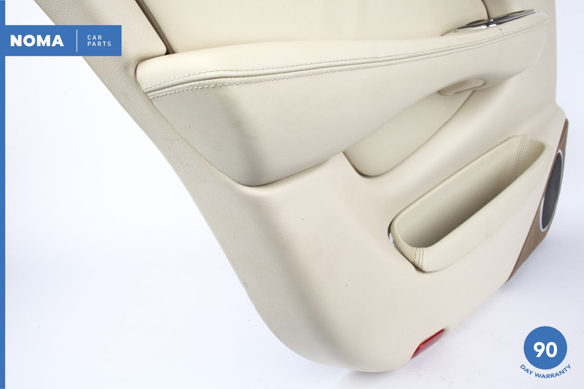 04-09 Jaguar XJ8 VDP X350 LWB Rear Left Side Interior Door Panel Trim NED Ivory - photo 7