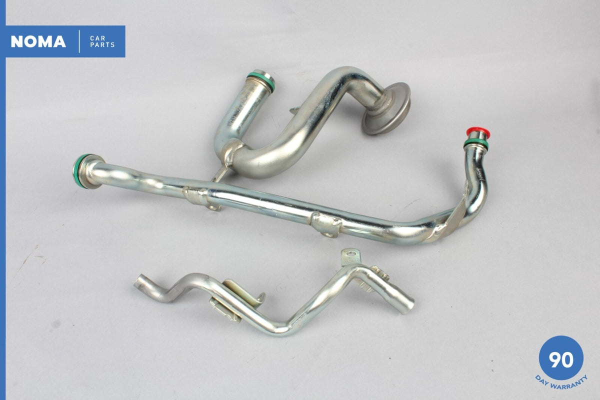 10-18 Jaguar XJL XJ XJR X351 Engine Motor Oil Hose Tube Line Set of 3 OEM - photo 8