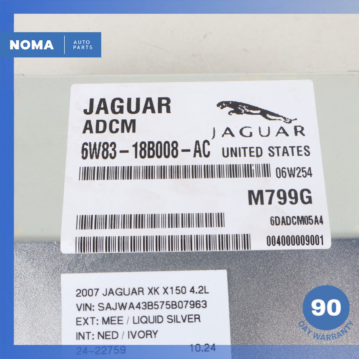 07-09 Jaguar X150 XK XKR Air Suspension Damping Control Module 6W8318B008AC OEM - photo 6