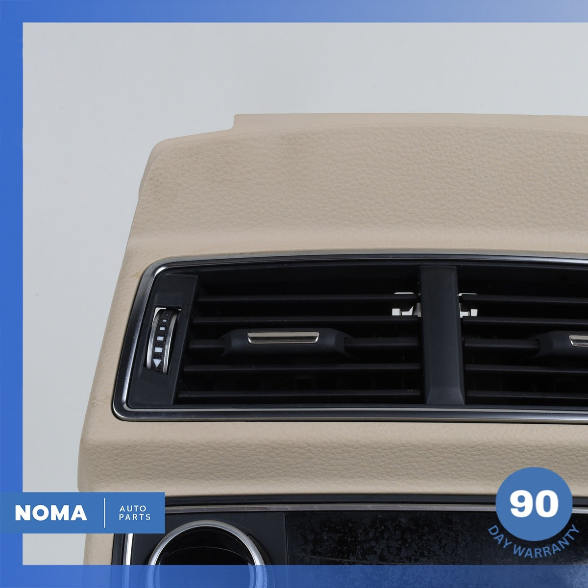 17-19 Audi 4M Q7 Rear Center Console A/C Vent Climate Switch Trim Beige OEM - photo 3