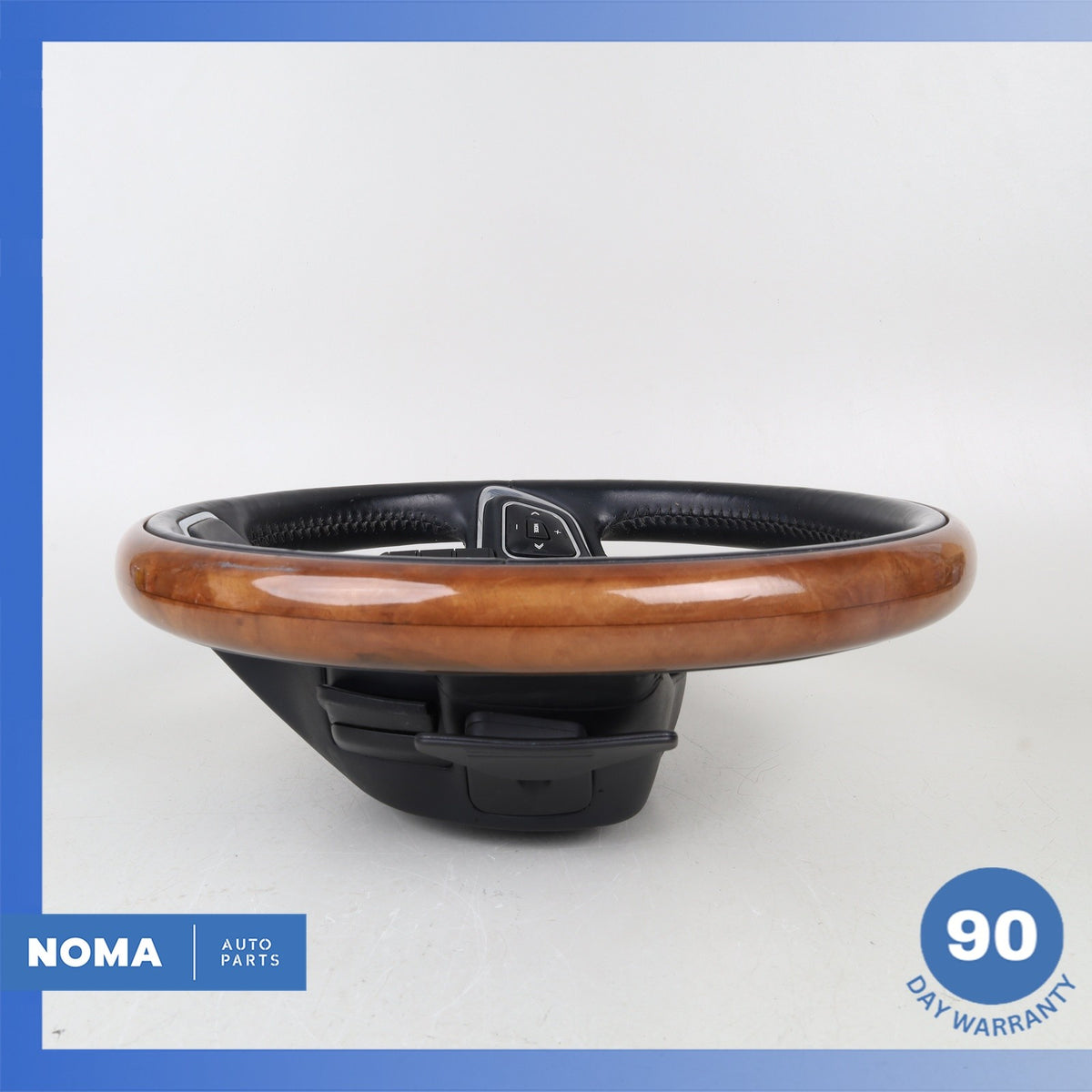 10-19 Jaguar X351 XJ XJL XJR Steering Wheel w/ Paddle Shifters Wood OEM - photo 9