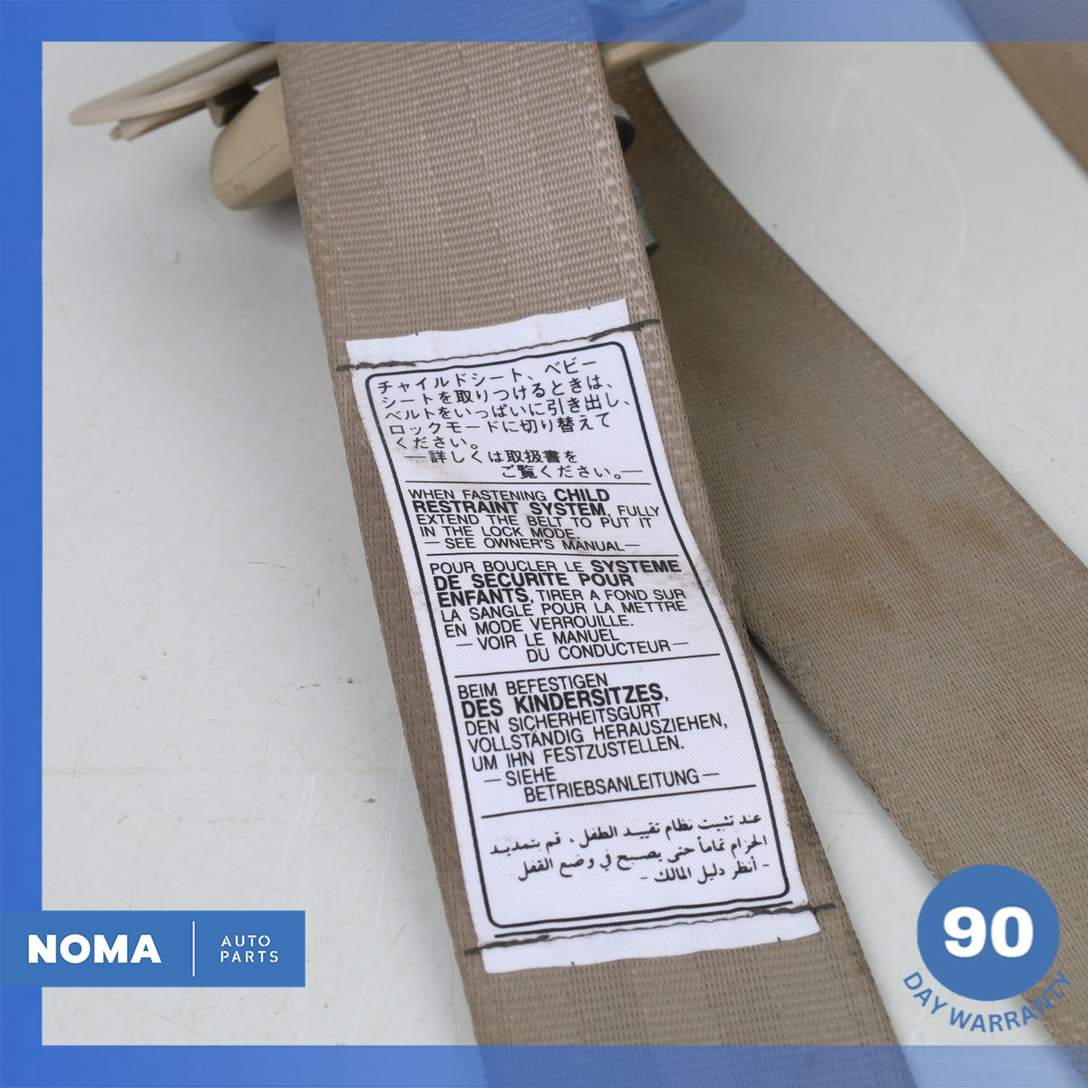 04-08 Lexus RX400h Rear Left Seatbelt Seat Belt Beige OEM - photo 9