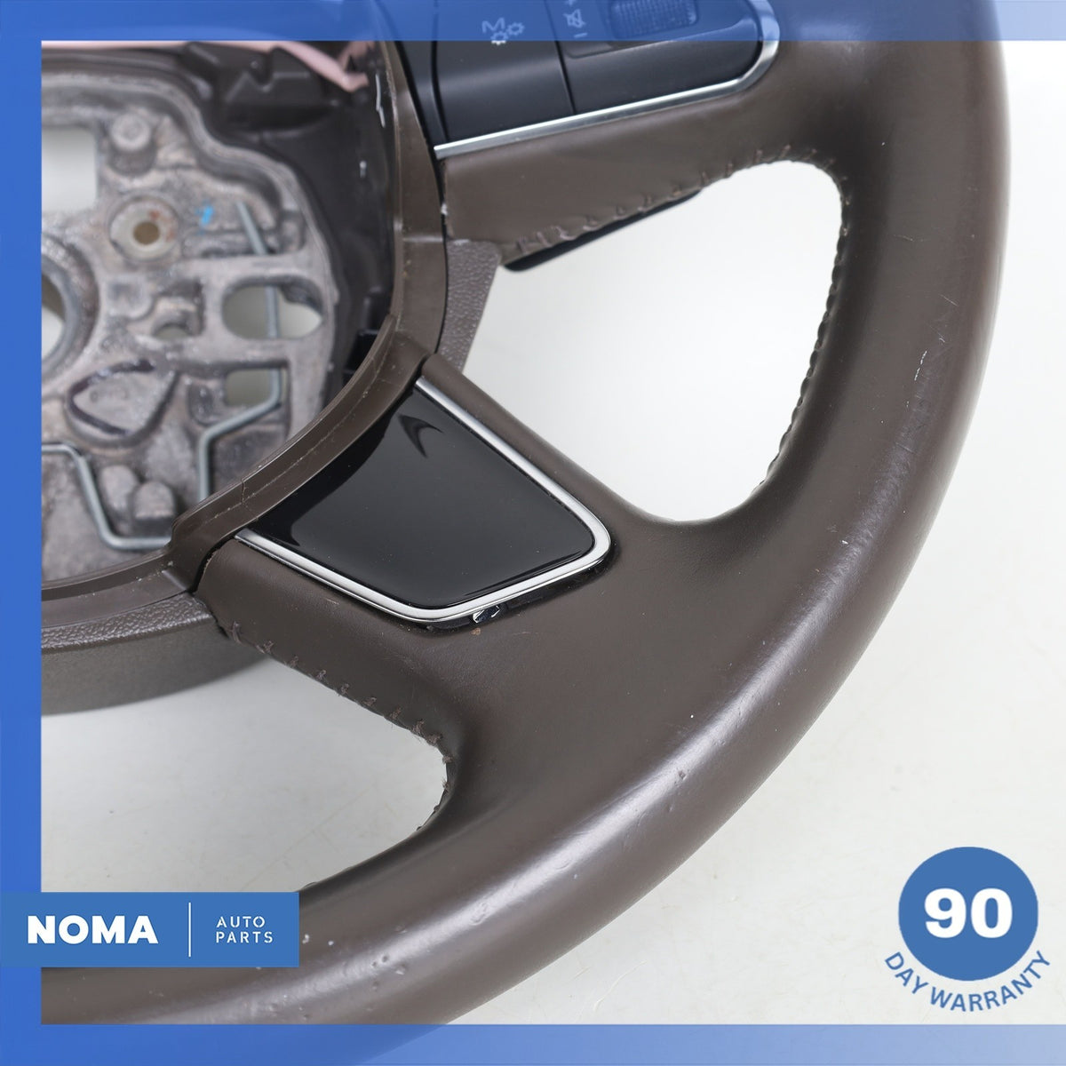 11-14 Audi D4 A8L Steering Wheel w/ Paddle Shifters Brown 4H0419091AB OEM - photo 2