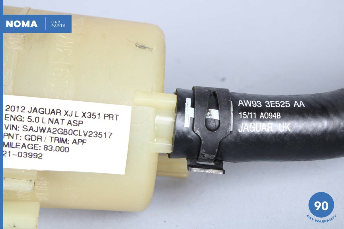 10-18 Jaguar X351 XJ XJL Power Steering Fluid Tank Bottle Reservoir w/ Hose OEM - photo 9