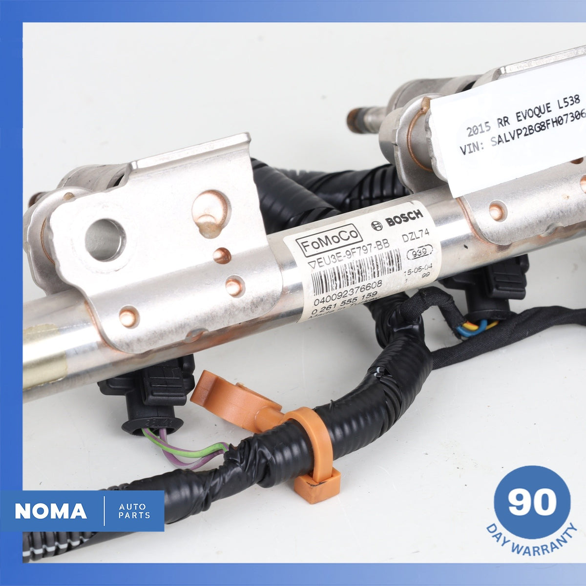 14-17 RR Evoque L538 2.0 Engine Motor Fuel Injector Rail w/ Injectors OEM - photo 13