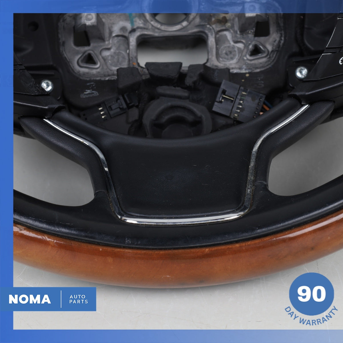 10-19 Jaguar X351 XJ XJL XJR Steering Wheel w/ Paddle Shifters Wood OEM - photo 7