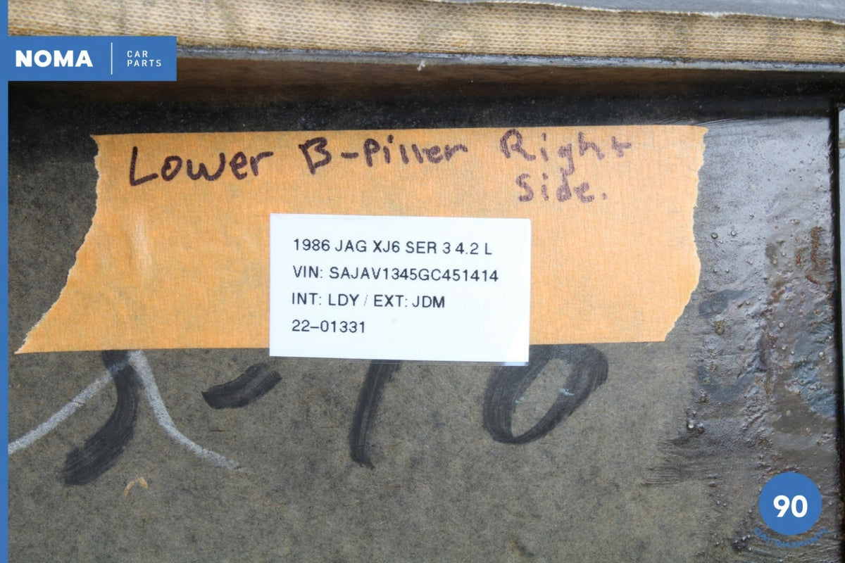 84-87 Jaguar XJ6 Series III Right Passenger Side Lower B Pillar Cover LDY OEM - photo 11