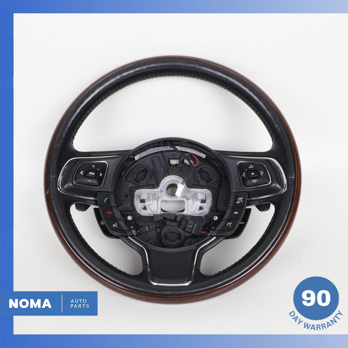10-19 Jaguar X351 XJ XJL XJR Steering Wheel w/ Paddle Shifters Wood OEM - photo 1