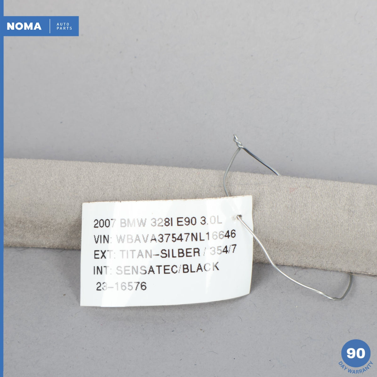 07-13 BMW E90 328i Front Top Upper Sliding Sunroof Seal Gray 51447143282 OEM - photo 16