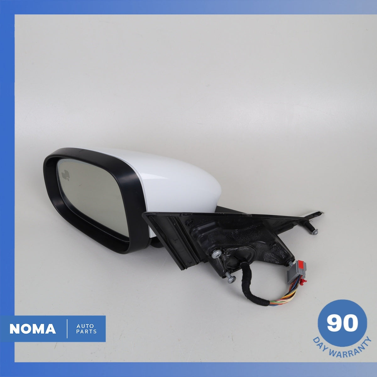 10-15 Jaguar X250 XF XFR Left Driver Rear View Mirror w/ Blind Spot White OEM - photo 2