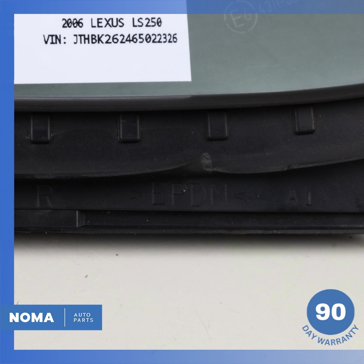 Lexus GSE20R IS250 IS350 ISF Rear Right Quarter Panel Glass 68123-53090 OEM - photo 7