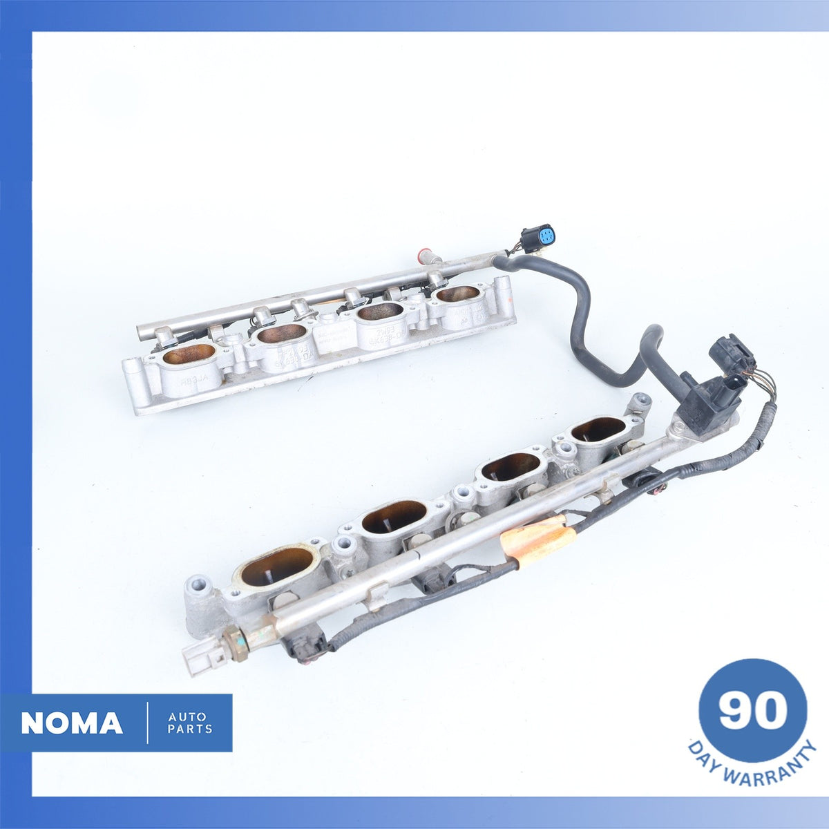 03-06 Jaguar X100 XKR S/C Induction Manifold Adaptor Set w/ Fuel Rail OEM 62k - photo 2