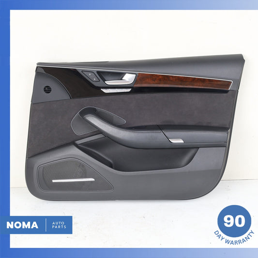 11-18 Audi D4 A8L Front Right Side Interior Door Panel Trim Black Suede OEM - photo 1