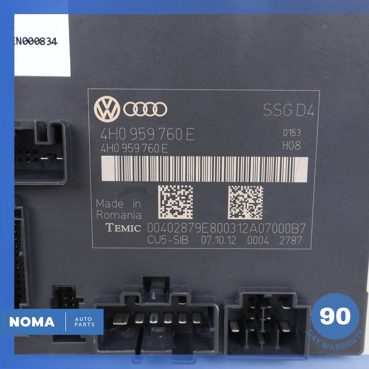 2014 Audi D4 A8 Front Left or Right Side Seat Control Module 4H0959760E OEM - photo 6