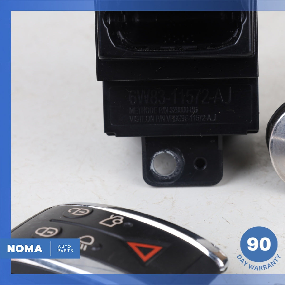 09-15 Jaguar X250 XF XFR Ignition Module Lock Barrel Set / Key Fob OEM - photo 5